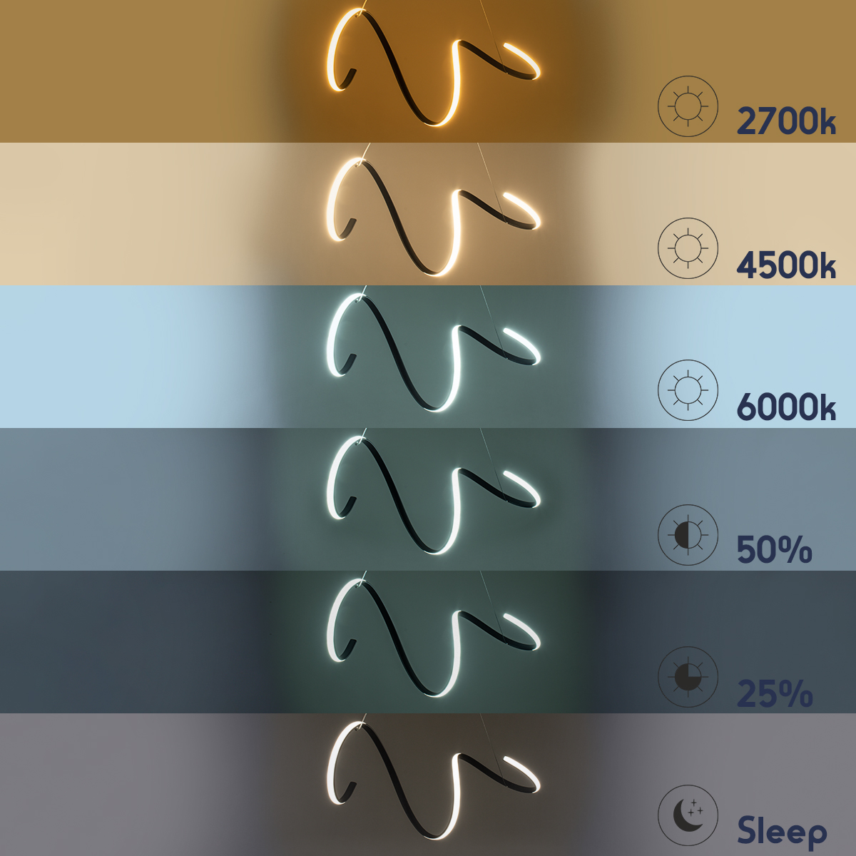 GLOBOSTAR® SPIRALE 61286 Μοντέρνο Κρεμαστό Φωτιστικό Οροφής LED 75W 8400lm 300° AC 220-240V IP20 Ρυθμιζόμενο Λευκό CCT με Χειριστήριο από 2700K έως 6000K Dimmable - Lumileds SMD Chip - Χρυσό Βούρτσας - Μ72 x Π25 x Υ30cm - 3 Χρόνια Εγγύηση 9 GLOBOSTAR® SPIRALE 61286 Μοντέρνο Κρεμαστό Φωτιστικό Οροφής LED 75W 8400lm 300° AC 220-240V IP20 Ρυθμιζόμενο Λευκό CCT με Χειριστήριο από 2700K έως 6000K Dimmable - Lumileds SMD Chip - Χρυσό Βούρτσας - Μ72 x Π25 x Υ30cm - 3 Χρόνια Εγγύηση - Image 7