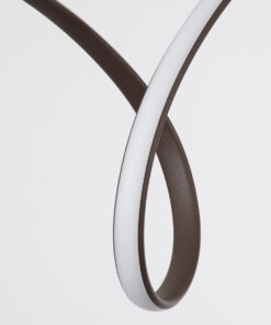 GLOBOSTAR® SPIRALE 61287 Μοντέρνο Κρεμαστό Φωτιστικό Οροφής LED 75W 8400lm 300° AC 220-240V IP20 Ρυθμιζόμενο Λευκό CCT με Χειριστήριο από 2700K έως 6000K Dimmable - Lumileds SMD Chip - Καφέ - Μ72 x Π25 x Υ30cm - 3 Χρόνια Εγγύηση 15 61287 5