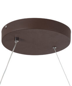 GLOBOSTAR® SPIRALE 61287 Μοντέρνο Κρεμαστό Φωτιστικό Οροφής LED 75W 8400lm 300° AC 220-240V IP20 Ρυθμιζόμενο Λευκό CCT με Χειριστήριο από 2700K έως 6000K Dimmable - Lumileds SMD Chip - Καφέ - Μ72 x Π25 x Υ30cm - 3 Χρόνια Εγγύηση 16 61287 6