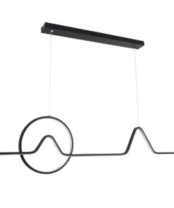 Alternative view of GLOBOSTAR® WINDY 61292 Μοντέρνο Κρεμαστό Φωτιστικό Οροφής LED 67W 7504lm 300° AC 220-240V IP20 Ρυθμιζόμενο Λευκό CCT με Χειριστήριο από 2700K έως 6000K Dimmable - Lumileds SMD Chip - Μαύρο - Μ120 x Π4 x Υ30cm - 3 Χρόνια Εγγύηση