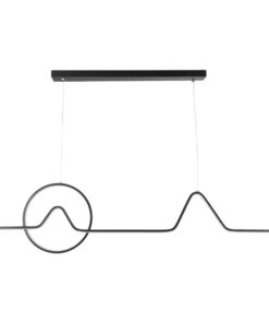 GLOBOSTAR® WINDY 61292 Μοντέρνο Κρεμαστό Φωτιστικό Οροφής LED 67W 7504lm 300° AC 220-240V IP20 Ρυθμιζόμενο Λευκό CCT με Χειριστήριο από 2700K έως 6000K Dimmable - Lumileds SMD Chip - Μαύρο - Μ120 x Π4 x Υ30cm - 3 Χρόνια Εγγύηση 13 61292 3