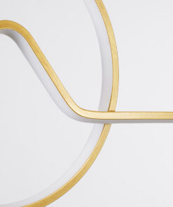 GLOBOSTAR® WINDY 61293 Μοντέρνο Κρεμαστό Φωτιστικό Οροφής LED 67W 7504lm 300° AC 220-240V IP20 Ρυθμιζόμενο Λευκό CCT με Χειριστήριο από 2700K έως 6000K Dimmable - Lumileds SMD Chip - Χρυσό Βούρτσας - Μ120 x Π4 x Υ30cm - 3 Χρόνια Εγγύηση 17 61293 6