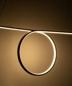 GLOBOSTAR® ROME 61294 Μοντέρνο Κρεμαστό Φωτιστικό Οροφής LED 24W 2640lm 200° AC 220-240V IP20 Ρυθμιζόμενο Λευκό CCT με On/Off 2700K/4500K/6000K - Lumileds SMD Chip - Μαύρο Ματ - Μ65.5 x Π4 x Υ33cm - 3 Χρόνια Εγγύηση 25 61294 10