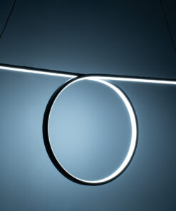 GLOBOSTAR® ROME 61294 Μοντέρνο Κρεμαστό Φωτιστικό Οροφής LED 24W 2640lm 200° AC 220-240V IP20 Ρυθμιζόμενο Λευκό CCT με On/Off 2700K/4500K/6000K - Lumileds SMD Chip - Μαύρο Ματ - Μ65.5 x Π4 x Υ33cm - 3 Χρόνια Εγγύηση 27 61294 12