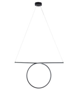 GLOBOSTAR® ROME 61294 Μοντέρνο Κρεμαστό Φωτιστικό Οροφής LED 24W 2640lm 200° AC 220-240V IP20 Ρυθμιζόμενο Λευκό CCT με On/Off 2700K/4500K/6000K - Lumileds SMD Chip - Μαύρο Ματ - Μ65.5 x Π4 x Υ33cm - 3 Χρόνια Εγγύηση 18 61294 3