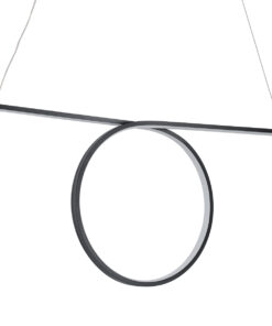 GLOBOSTAR® ROME 61294 Μοντέρνο Κρεμαστό Φωτιστικό Οροφής LED 24W 2640lm 200° AC 220-240V IP20 Ρυθμιζόμενο Λευκό CCT με On/Off 2700K/4500K/6000K - Lumileds SMD Chip - Μαύρο Ματ - Μ65.5 x Π4 x Υ33cm - 3 Χρόνια Εγγύηση 19 61294 4