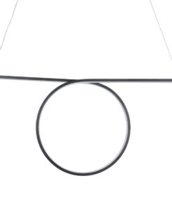 GLOBOSTAR® ROME 61294 Μοντέρνο Κρεμαστό Φωτιστικό Οροφής LED 24W 2640lm 200° AC 220-240V IP20 Ρυθμιζόμενο Λευκό CCT με On/Off 2700K/4500K/6000K - Lumileds SMD Chip - Μαύρο Ματ - Μ65.5 x Π4 x Υ33cm - 3 Χρόνια Εγγύηση 20 61294 5