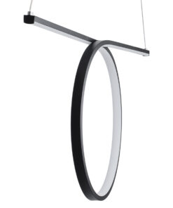 GLOBOSTAR® ROME 61294 Μοντέρνο Κρεμαστό Φωτιστικό Οροφής LED 24W 2640lm 200° AC 220-240V IP20 Ρυθμιζόμενο Λευκό CCT με On/Off 2700K/4500K/6000K - Lumileds SMD Chip - Μαύρο Ματ - Μ65.5 x Π4 x Υ33cm - 3 Χρόνια Εγγύηση 21 61294 6