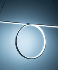 GLOBOSTAR® ROME 61296 Μοντέρνο Κρεμαστό Φωτιστικό Οροφής LED 24W 2640lm 200° AC 220-240V IP20 Ρυθμιζόμενο Λευκό CCT με On/Off 2700K/4500K/6000K - Lumileds SMD Chip - Νίκελ Βούρτσας - Μ65.5 x Π4 x Υ33cm - 3 Χρόνια Εγγύηση 22 61296 10