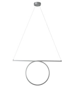 GLOBOSTAR® ROME 61296 Μοντέρνο Κρεμαστό Φωτιστικό Οροφής LED 24W 2640lm 200° AC 220-240V IP20 Ρυθμιζόμενο Λευκό CCT με On/Off 2700K/4500K/6000K - Lumileds SMD Chip - Νίκελ Βούρτσας - Μ65.5 x Π4 x Υ33cm - 3 Χρόνια Εγγύηση 15 61296 3