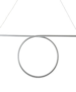 GLOBOSTAR® ROME 61296 Μοντέρνο Κρεμαστό Φωτιστικό Οροφής LED 24W 2640lm 200° AC 220-240V IP20 Ρυθμιζόμενο Λευκό CCT με On/Off 2700K/4500K/6000K - Lumileds SMD Chip - Νίκελ Βούρτσας - Μ65.5 x Π4 x Υ33cm - 3 Χρόνια Εγγύηση 17 61296 5