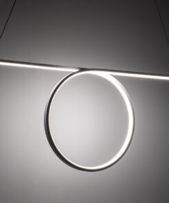 GLOBOSTAR® ROME 61296 Μοντέρνο Κρεμαστό Φωτιστικό Οροφής LED 24W 2640lm 200° AC 220-240V IP20 Ρυθμιζόμενο Λευκό CCT με On/Off 2700K/4500K/6000K - Lumileds SMD Chip - Νίκελ Βούρτσας - Μ65.5 x Π4 x Υ33cm - 3 Χρόνια Εγγύηση 21 61296 9