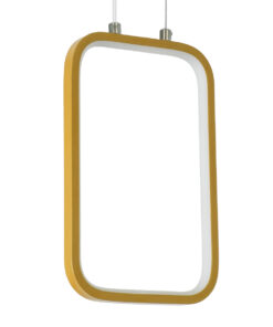 GLOBOSTAR® NEROBA 61301 Μοντέρνο Κρεμαστό Φωτιστικό Οροφής LED 12W 1320lm 360° AC 220-240V IP20 Ρυθμιζόμενο Λευκό CCT με On/Off 2700K/4500K/6000K - Lumileds SMD Chip - Χρυσό Βούρτσας - Μ16 x Π1.6 x Υ25.5cm - 3 Χρόνια Εγγύηση 15 61301 2