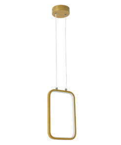 GLOBOSTAR® NEROBA 61301 Μοντέρνο Κρεμαστό Φωτιστικό Οροφής LED 12W 1320lm 360° AC 220-240V IP20 Ρυθμιζόμενο Λευκό CCT με On/Off 2700K/4500K/6000K - Lumileds SMD Chip - Χρυσό Βούρτσας - Μ16 x Π1.6 x Υ25.5cm - 3 Χρόνια Εγγύηση 16 61301 3