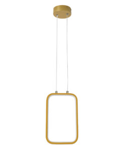 GLOBOSTAR® NEROBA 61301 Μοντέρνο Κρεμαστό Φωτιστικό Οροφής LED 12W 1320lm 360° AC 220-240V IP20 Ρυθμιζόμενο Λευκό CCT με On/Off 2700K/4500K/6000K - Lumileds SMD Chip - Χρυσό Βούρτσας - Μ16 x Π1.6 x Υ25.5cm - 3 Χρόνια Εγγύηση 17 61301 4