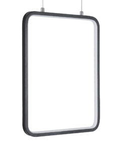 Alternative view of GLOBOSTAR® NEROBA 61302 Μοντέρνο Κρεμαστό Φωτιστικό Οροφής LED 18W 1980lm 360° AC 220-240V IP20 Ρυθμιζόμενο Λευκό CCT με On/Off 2700K/4500K/6000K - Lumileds SMD Chip - Μαύρο - Μ29 x Π2 x Υ36cm - 3 Χρόνια Εγγύηση