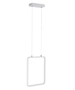 GLOBOSTAR® NEROBA 61303 Μοντέρνο Κρεμαστό Φωτιστικό Οροφής LED 18W 1980lm 360° AC 220-240V IP20 Ρυθμιζόμενο Λευκό CCT με On/Off 2700K/4500K/6000K - Lumileds SMD Chip - Λευκό - Μ29 x Π2 x Υ36cm - 3 Χρόνια Εγγύηση 15 61303 3