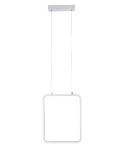 GLOBOSTAR® NEROBA 61303 Μοντέρνο Κρεμαστό Φωτιστικό Οροφής LED 18W 1980lm 360° AC 220-240V IP20 Ρυθμιζόμενο Λευκό CCT με On/Off 2700K/4500K/6000K - Lumileds SMD Chip - Λευκό - Μ29 x Π2 x Υ36cm - 3 Χρόνια Εγγύηση 16 61303 4