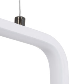 GLOBOSTAR® NEROBA 61303 Μοντέρνο Κρεμαστό Φωτιστικό Οροφής LED 18W 1980lm 360° AC 220-240V IP20 Ρυθμιζόμενο Λευκό CCT με On/Off 2700K/4500K/6000K - Lumileds SMD Chip - Λευκό - Μ29 x Π2 x Υ36cm - 3 Χρόνια Εγγύηση 18 61303 5