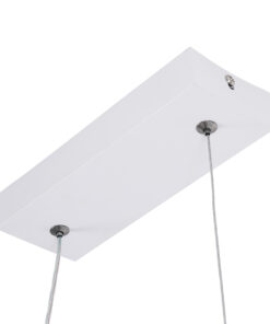 GLOBOSTAR® NEROBA 61303 Μοντέρνο Κρεμαστό Φωτιστικό Οροφής LED 18W 1980lm 360° AC 220-240V IP20 Ρυθμιζόμενο Λευκό CCT με On/Off 2700K/4500K/6000K - Lumileds SMD Chip - Λευκό - Μ29 x Π2 x Υ36cm - 3 Χρόνια Εγγύηση 19 61303 6