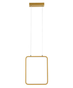 GLOBOSTAR® NEROBA 61305 Μοντέρνο Κρεμαστό Φωτιστικό Οροφής LED 18W 1980lm 360° AC 220-240V IP20 Ρυθμιζόμενο Λευκό CCT με On/Off 2700K/4500K/6000K - Lumileds SMD Chip - Χρυσό Βούρτσας - Μ29 x Π2 x Υ36cm - 3 Χρόνια Εγγύηση 17 61305 4