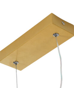 GLOBOSTAR® NEROBA 61305 Μοντέρνο Κρεμαστό Φωτιστικό Οροφής LED 18W 1980lm 360° AC 220-240V IP20 Ρυθμιζόμενο Λευκό CCT με On/Off 2700K/4500K/6000K - Lumileds SMD Chip - Χρυσό Βούρτσας - Μ29 x Π2 x Υ36cm - 3 Χρόνια Εγγύηση 20 61305 6