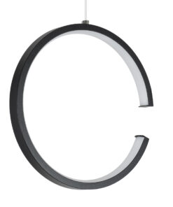 Alternative view of GLOBOSTAR® CEROBA 61306 Μοντέρνο Κρεμαστό Φωτιστικό Οροφής LED 12W 1320lm 360° AC 220-240V IP20 Ρυθμιζόμενο Λευκό CCT με On/Off 2700K/4500K/6000K - Lumileds SMD Chip - Μαύρο - Μ22 x Π2 x Υ22cm - 3 Χρόνια Εγγύηση