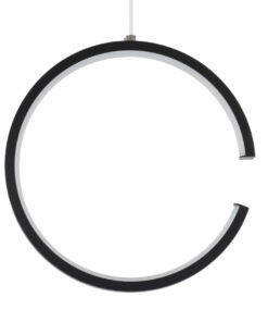 GLOBOSTAR® CEROBA 61306 Μοντέρνο Κρεμαστό Φωτιστικό Οροφής LED 12W 1320lm 360° AC 220-240V IP20 Ρυθμιζόμενο Λευκό CCT με On/Off 2700K/4500K/6000K - Lumileds SMD Chip - Μαύρο - Μ22 x Π2 x Υ22cm - 3 Χρόνια Εγγύηση 18 61306 5