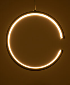 GLOBOSTAR® CEROBA 61306 Μοντέρνο Κρεμαστό Φωτιστικό Οροφής LED 12W 1320lm 360° AC 220-240V IP20 Ρυθμιζόμενο Λευκό CCT με On/Off 2700K/4500K/6000K - Lumileds SMD Chip - Μαύρο - Μ22 x Π2 x Υ22cm - 3 Χρόνια Εγγύηση 21 61306 8