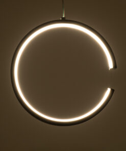 GLOBOSTAR® CEROBA 61306 Μοντέρνο Κρεμαστό Φωτιστικό Οροφής LED 12W 1320lm 360° AC 220-240V IP20 Ρυθμιζόμενο Λευκό CCT με On/Off 2700K/4500K/6000K - Lumileds SMD Chip - Μαύρο - Μ22 x Π2 x Υ22cm - 3 Χρόνια Εγγύηση 22 61306 9