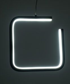 GLOBOSTAR® CEROBA 61308 Μοντέρνο Κρεμαστό Φωτιστικό Οροφής LED 12W 1320lm 360° AC 220-240V IP20 Ρυθμιζόμενο Λευκό CCT με On/Off 2700K/4500K/6000K - Lumileds SMD Chip - Μαύρο - Μ22 x Π2 x Υ22cm - 3 Χρόνια Εγγύηση 23 61308 10