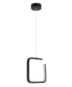 GLOBOSTAR® CEROBA 61308 Μοντέρνο Κρεμαστό Φωτιστικό Οροφής LED 12W 1320lm 360° AC 220-240V IP20 Ρυθμιζόμενο Λευκό CCT με On/Off 2700K/4500K/6000K - Lumileds SMD Chip - Μαύρο - Μ22 x Π2 x Υ22cm - 3 Χρόνια Εγγύηση 16 61308 3