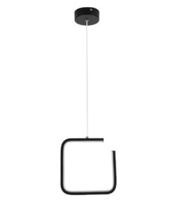 GLOBOSTAR® CEROBA 61308 Μοντέρνο Κρεμαστό Φωτιστικό Οροφής LED 12W 1320lm 360° AC 220-240V IP20 Ρυθμιζόμενο Λευκό CCT με On/Off 2700K/4500K/6000K - Lumileds SMD Chip - Μαύρο - Μ22 x Π2 x Υ22cm - 3 Χρόνια Εγγύηση 17 61308 4