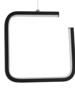 GLOBOSTAR® CEROBA 61308 Μοντέρνο Κρεμαστό Φωτιστικό Οροφής LED 12W 1320lm 360° AC 220-240V IP20 Ρυθμιζόμενο Λευκό CCT με On/Off 2700K/4500K/6000K - Lumileds SMD Chip - Μαύρο - Μ22 x Π2 x Υ22cm - 3 Χρόνια Εγγύηση 18 61308 5