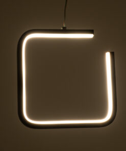 GLOBOSTAR® CEROBA 61308 Μοντέρνο Κρεμαστό Φωτιστικό Οροφής LED 12W 1320lm 360° AC 220-240V IP20 Ρυθμιζόμενο Λευκό CCT με On/Off 2700K/4500K/6000K - Lumileds SMD Chip - Μαύρο - Μ22 x Π2 x Υ22cm - 3 Χρόνια Εγγύηση 22 61308 9