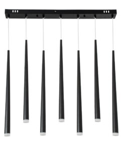 Alternative view of GLOBOSTAR® TEARS 61311 Μοντέρνο Κρεμαστό Φωτιστικό Οροφής LED 21W 2310lm 180° AC 220-240V IP20 Ρυθμιζόμενο Λευκό CCT με Χειριστήριο από 2700K έως 6000K Dimmable - Lumileds SMD Chip - Μαύρο - Μ70 x Π3.2 x Υ60cm - 3 Χρόνια Εγγύηση