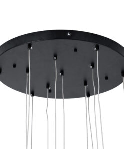 GLOBOSTAR® TEARS 61313 Μοντέρνο Κρεμαστό Φωτιστικό Οροφής LED 36W 3960lm 180° AC 220-240V IP20 Ρυθμιζόμενο Λευκό CCT με Χειριστήριο από 2700K έως 6000K Dimmable - Lumileds SMD Chip - Μαύρο - Μ60 x Π60 x Υ51.5cm - 3 Χρόνια Εγγύηση 23 61313 9