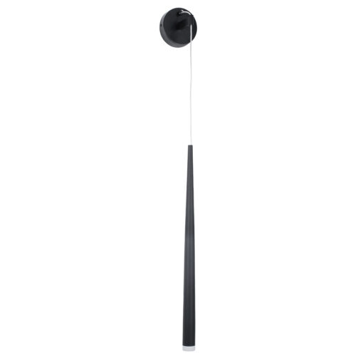 GloboStar® GloboStar® TEARS 61315 Φωτιστικό Τοίχου - Απλίκα Design LED CCT 3W 330lm 180° AC 220-240V - Εναλλαγή Φωτισμού μέσω Διακόπτη On/Off All In One Ψυχρό 6000k+Φυσικό 4500k+Θερμό 2700k Φ3.2 x Υ51.5cm - Μαύρο - 3 Years Warranty