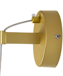 GloboStar® TEARS 61316 Φωτιστικό Τοίχου - Απλίκα Design LED CCT 3W 330lm 180° AC 220-240V - Εναλλαγή Φωτισμού μέσω Διακόπτη On/Off All In One Ψυχρό 6000k+Φυσικό 4500k+Θερμό 2700k Φ3.2 x Υ51.5cm - Χρυσό Βούρτσας - 3 Years Warranty 22 61316 9