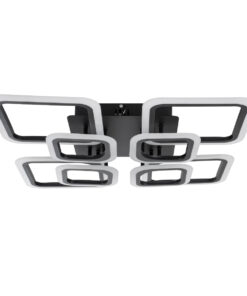 Alternative view of GloboStar® ROYAL-S 61325 Φωτιστικό Οροφής Design LED CCT 135W 16200lm 360° AC 220-240V - Εναλλαγή Φωτισμού μέσω Τηλεχειριστηρίου All In One Ψυχρό 6000k+Φυσικό 4500k+Θερμό 2700k Dimmable Μ58.5 x Π58.5 x Υ12cm - Μαύρο - 3 Years Warranty