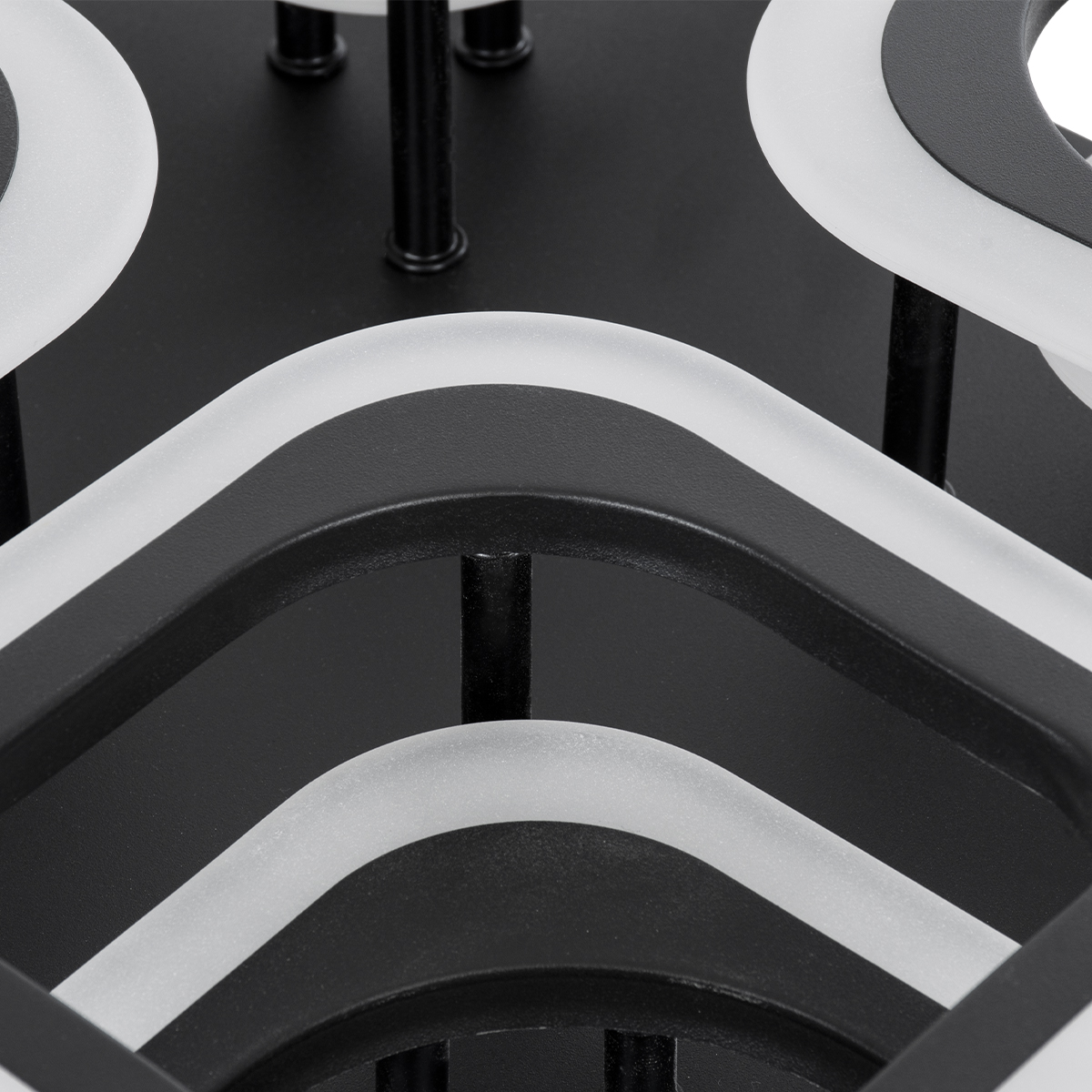 GloboStar® ROYAL-S 61325 Φωτιστικό Οροφής Design LED CCT 135W 16200lm 360° AC 220-240V - Εναλλαγή Φωτισμού μέσω Τηλεχειριστηρίου All In One Ψυχρό 6000k+Φυσικό 4500k+Θερμό 2700k Dimmable Μ58.5 x Π58.5 x Υ12cm - Μαύρο - 3 Years Warranty 7 GloboStar® ROYAL-S 61325 Φωτιστικό Οροφής Design LED CCT 135W 16200lm 360° AC 220-240V - Εναλλαγή Φωτισμού μέσω Τηλεχειριστηρίου All In One Ψυχρό 6000k+Φυσικό 4500k+Θερμό 2700k Dimmable Μ58.5 x Π58.5 x Υ12cm - Μαύρο - 3 Years Warranty - Image 5