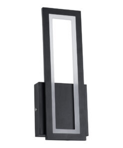 Alternative view of GLOBOSTAR® TIARA 61327 Μοντέρνο Φωτιστικό Τοίχου - Απλίκα LED 12W 1440lm 300° AC 220-240V IP20 Ρυθμιζόμενο Λευκό CCT με On/Off 2700K/4500K/6000K - Lumileds SMD Chip - Μαύρο Ματ - Μ12.5 x Π4 x Υ32cm - 3 Χρόνια Εγγύηση