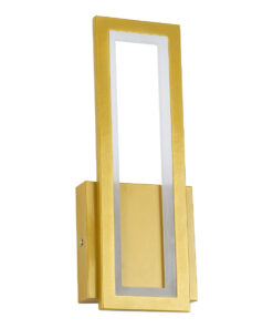 Alternative view of GloboStar® TIARA 61328 Φωτιστικό Τοίχου - Απλίκα Design LED CCT 12W 1440lm 360° AC 220-240V - Εναλλαγή Φωτισμού μέσω Διακόπτη On/Off All In One Ψυχρό 6000k+Φυσικό 4500k+Θερμό 2700k Μ12.5 x Π4 x Υ32cm - Χρυσό - 3 Years Warranty