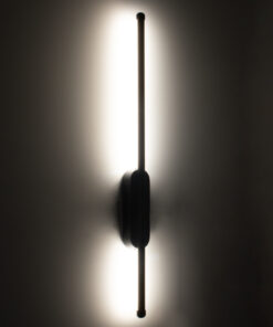 GloboStar® HARLEM 61331 Φωτιστικό Τοίχου - Απλίκα Design LED CCT 9W 1080lm 120° AC 220-240V - Εναλλαγή Φωτισμού μέσω Διακόπτη On/Off All In One Ψυχρό 6000k+Φυσικό 4500k+Θερμό 2700k Μ5 x Π4 x Υ60cm - Μαύρο - 3 Years Warranty 21 61331 9