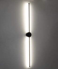 GLOBOSTAR® DIADEM 61333 Μοντέρνο Φωτιστικό Τοίχου - Απλίκα LED 18W 2160lm 120° AC 220-240V IP20 Ρυθμιζόμενο Λευκό CCT με On/Off 2700K/4500K/6000K - Lumileds SMD Chip - Μαύρο Ματ - Μ10 x Π4 x Υ120cm - 3 Χρόνια Εγγύηση 22 61333 8