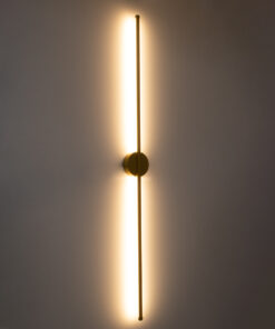 GLOBOSTAR® DIADEM 61334 Μοντέρνο Φωτιστικό Τοίχου - Απλίκα LED 18W 2160lm 120° AC 220-240V IP20 Ρυθμιζόμενο Λευκό CCT με On/Off 2700K/4500K/6000K - Lumileds SMD Chip - Χρυσό Βούρτσας - Μ10 x Π4 x Υ120cm - 3 Χρόνια Εγγύηση 21 61334 7