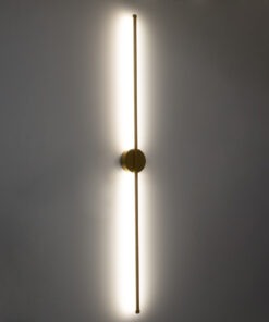 GLOBOSTAR® DIADEM 61334 Μοντέρνο Φωτιστικό Τοίχου - Απλίκα LED 18W 2160lm 120° AC 220-240V IP20 Ρυθμιζόμενο Λευκό CCT με On/Off 2700K/4500K/6000K - Lumileds SMD Chip - Χρυσό Βούρτσας - Μ10 x Π4 x Υ120cm - 3 Χρόνια Εγγύηση 22 61334 8