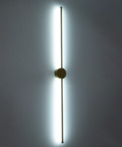 GLOBOSTAR® DIADEM 61334 Μοντέρνο Φωτιστικό Τοίχου - Απλίκα LED 18W 2160lm 120° AC 220-240V IP20 Ρυθμιζόμενο Λευκό CCT με On/Off 2700K/4500K/6000K - Lumileds SMD Chip - Χρυσό Βούρτσας - Μ10 x Π4 x Υ120cm - 3 Χρόνια Εγγύηση 23 61334 9