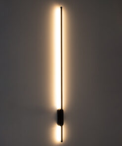 GloboStar® HARLEM 61335 Φωτιστικό Τοίχου - Απλίκα Design LED CCT 18W 2160lm 120° AC 220-240V - Εναλλαγή Φωτισμού μέσω Διακόπτη On/Off All In One Ψυχρό 6000k+Φυσικό 4500k+Θερμό 2700k Μ5 x Π4 x Υ120cm - Μαύρο - 3 Years Warranty 20 61335 8