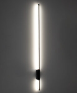 GloboStar® HARLEM 61335 Φωτιστικό Τοίχου - Απλίκα Design LED CCT 18W 2160lm 120° AC 220-240V - Εναλλαγή Φωτισμού μέσω Διακόπτη On/Off All In One Ψυχρό 6000k+Φυσικό 4500k+Θερμό 2700k Μ5 x Π4 x Υ120cm - Μαύρο - 3 Years Warranty 21 61335 9